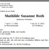 Schenker Mathilde 1920-2012 Todesanzeige